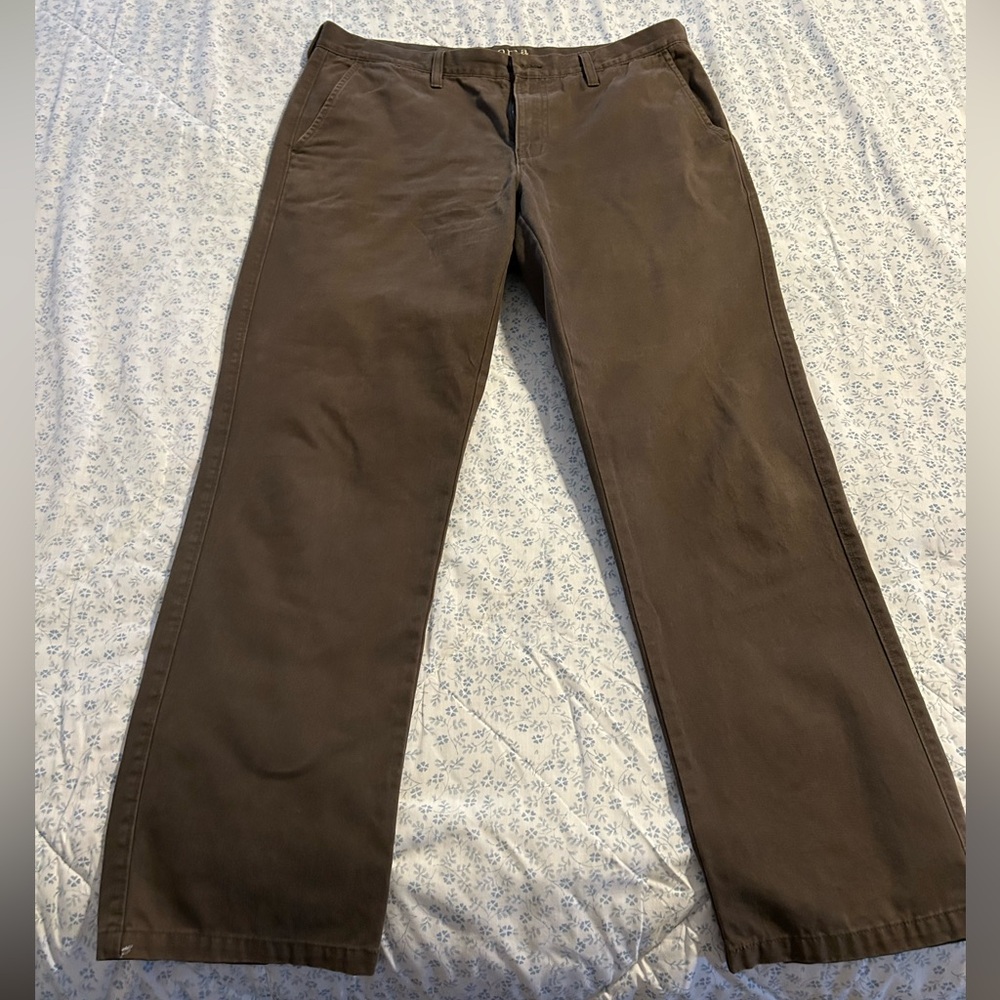 Men 34x32 Sonoma Chino Straight Leg Pant - Dark Green